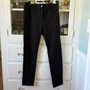 Worth NY Black straight leg Stretch Skinny Pants Zip Pockets cotton modal 8
